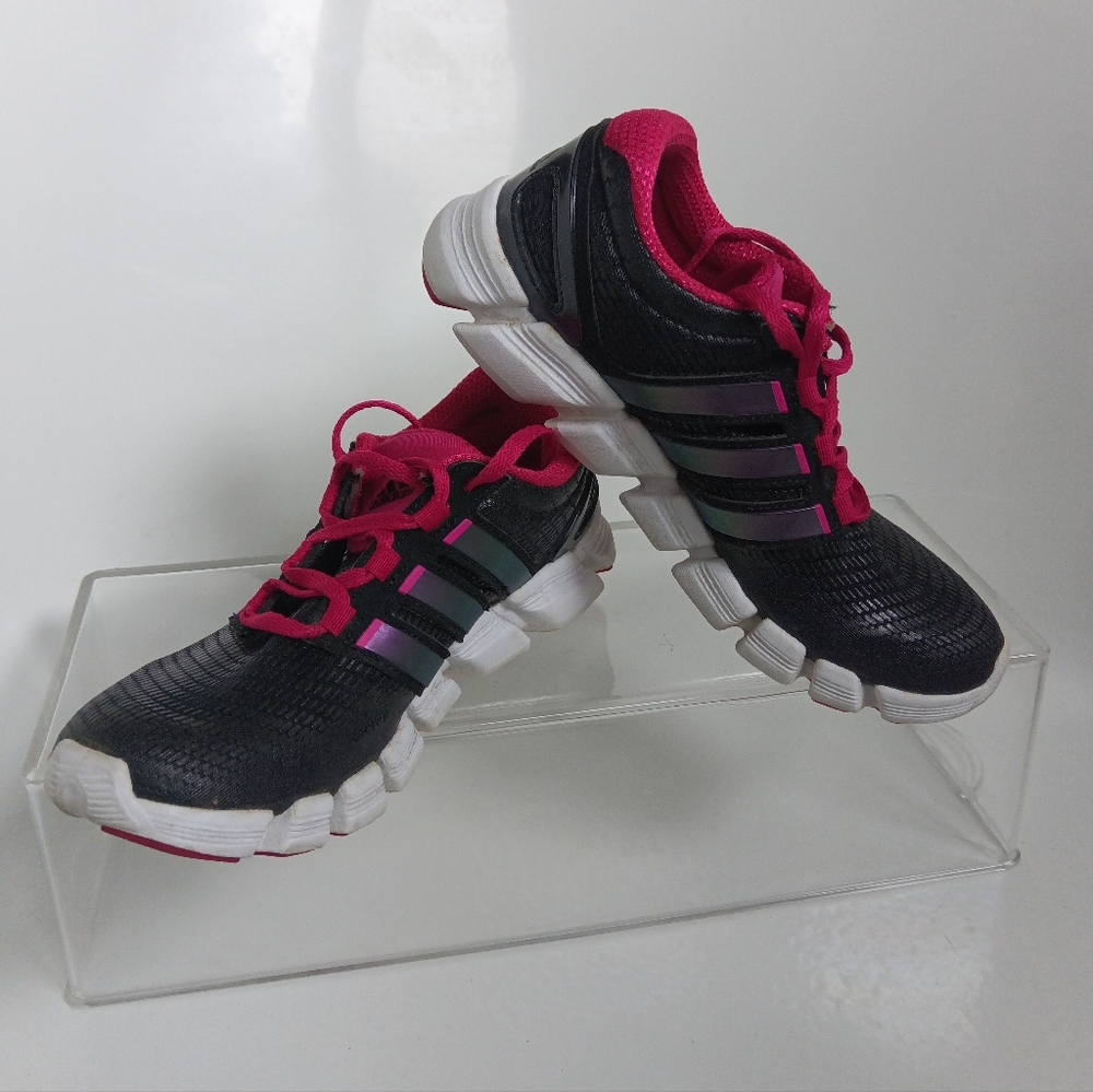 Like New Adidas Women's Running Sneakers In Metallic Pink & Black - Picture 10 of 12